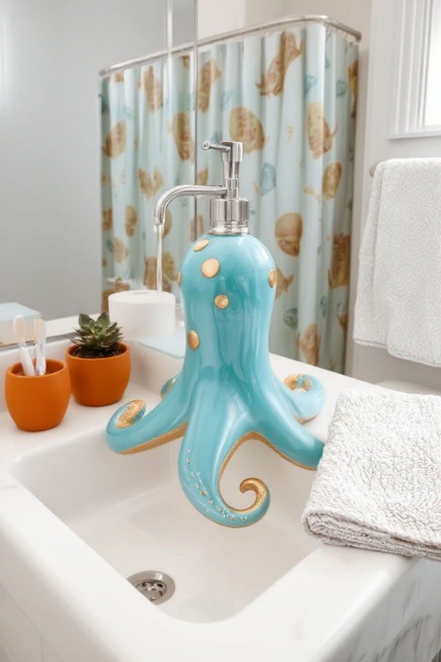 playful unique bathroom decor
