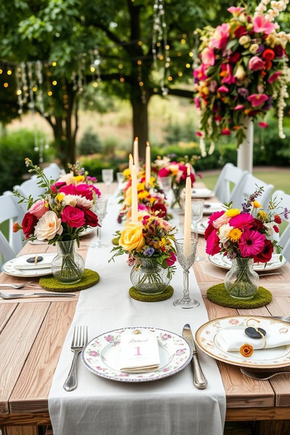playful vibrant table decor