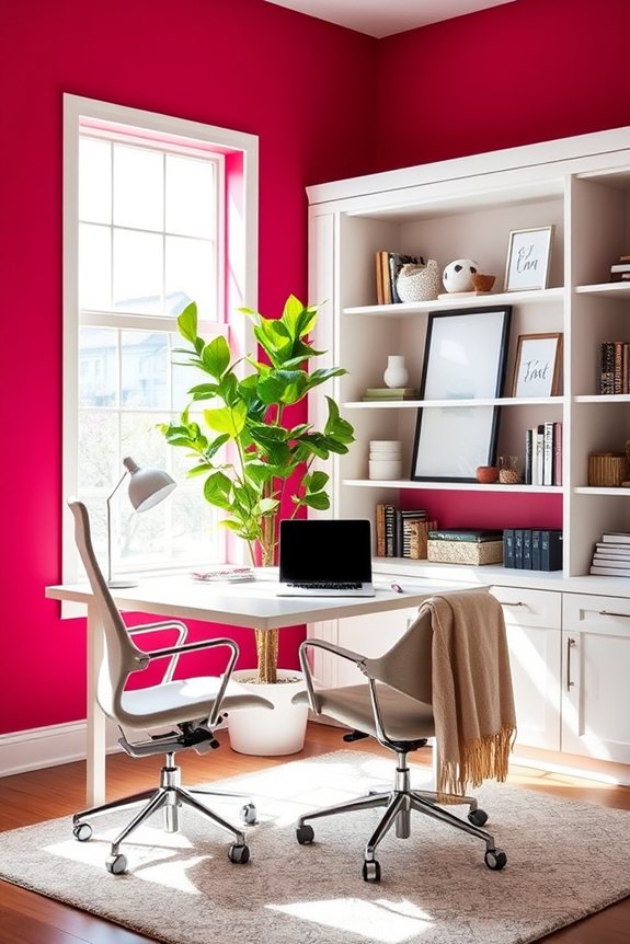 raspberry wall modern workspace