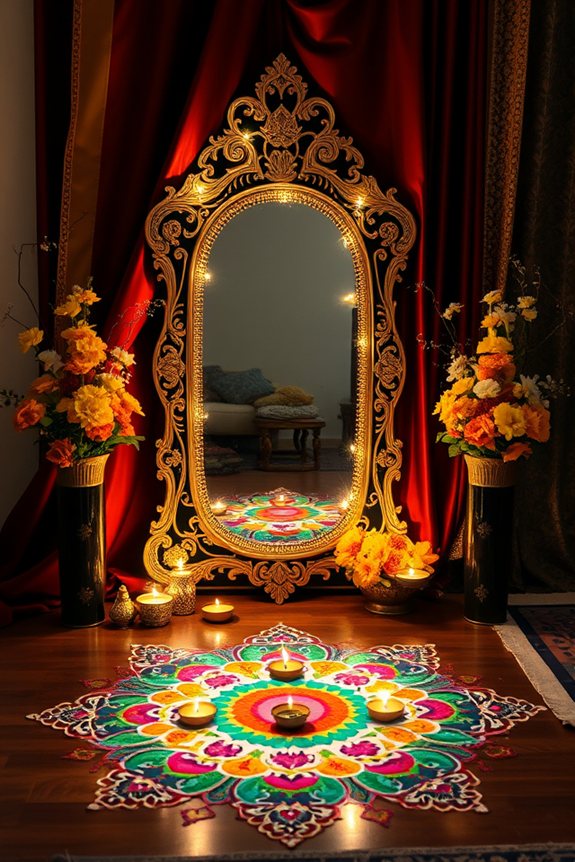 reflective joyful diwali decor