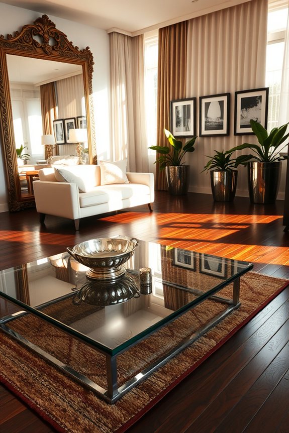reflective surfaces enhance elegance