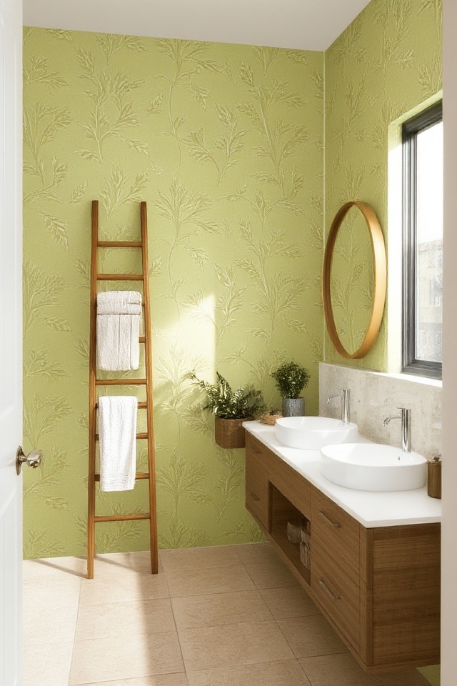 revitalizing green bathroom decor