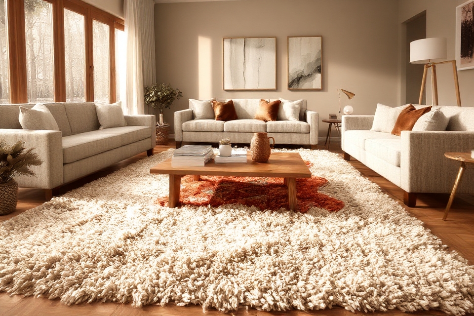 rug layering for aesthetic depth