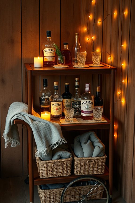 rustic home bar transformation