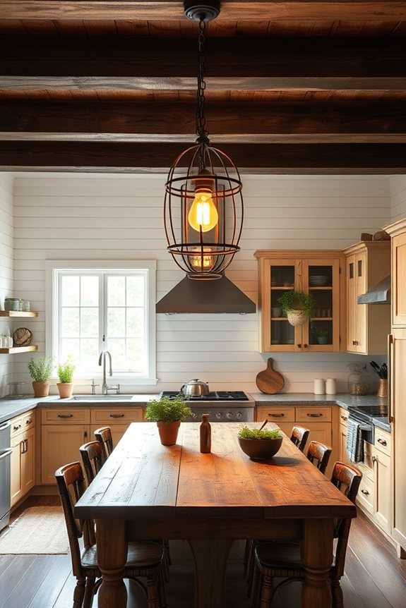 rustic modern pendant lighting blend