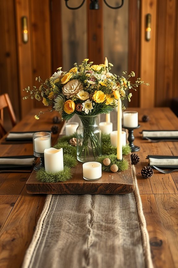rustic natural dining decor