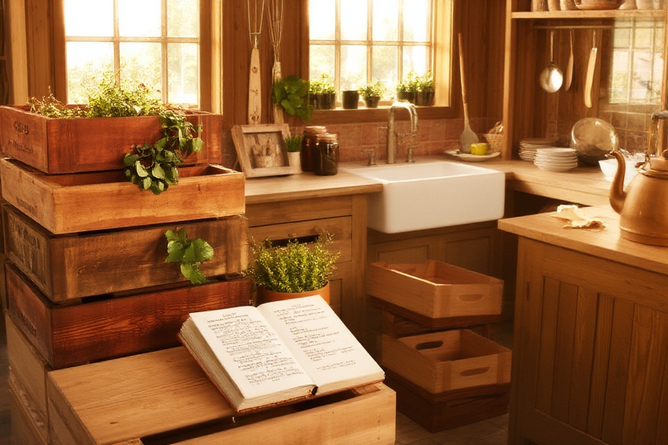 rustic storage for kitchens