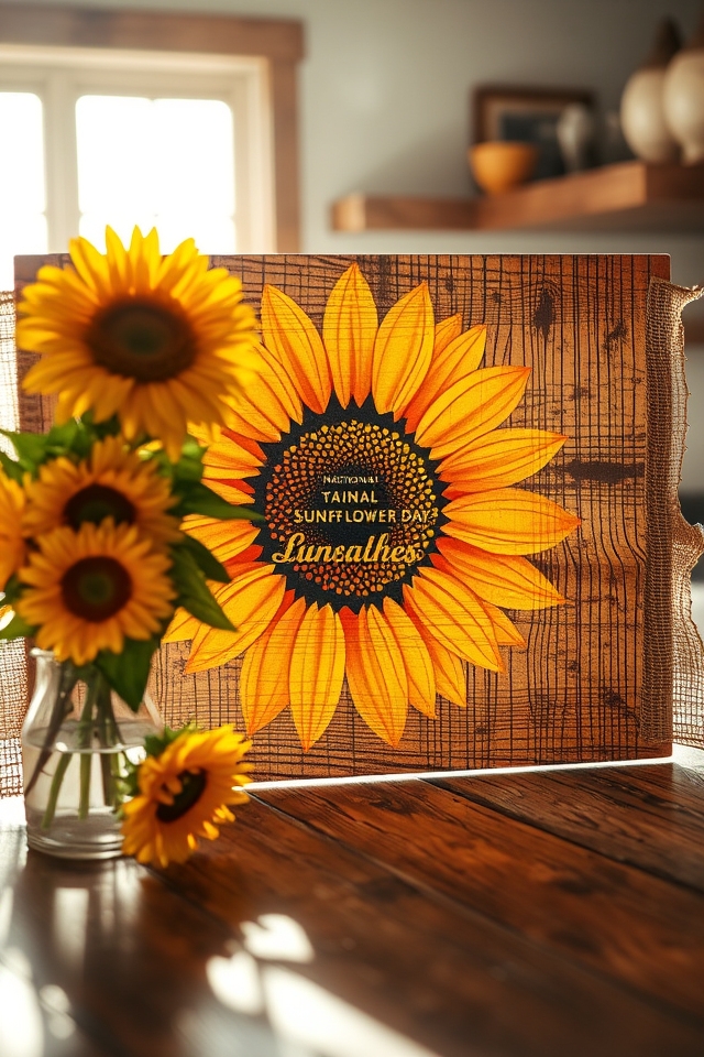 rustic sunflower decor charm