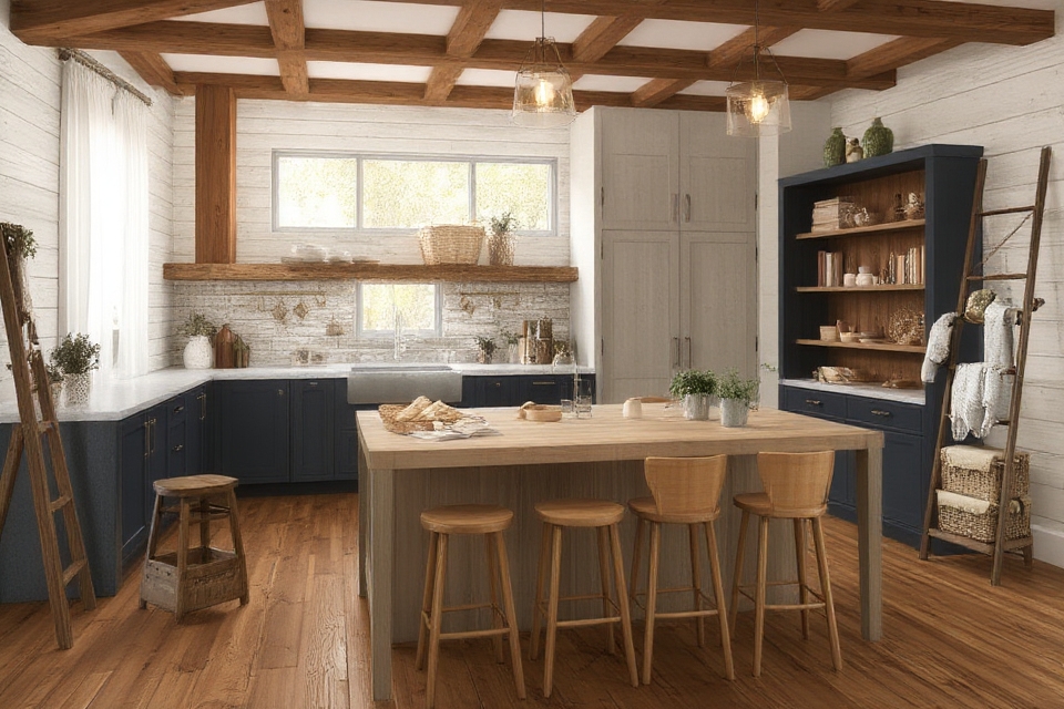 rustic warmth in kitchens
