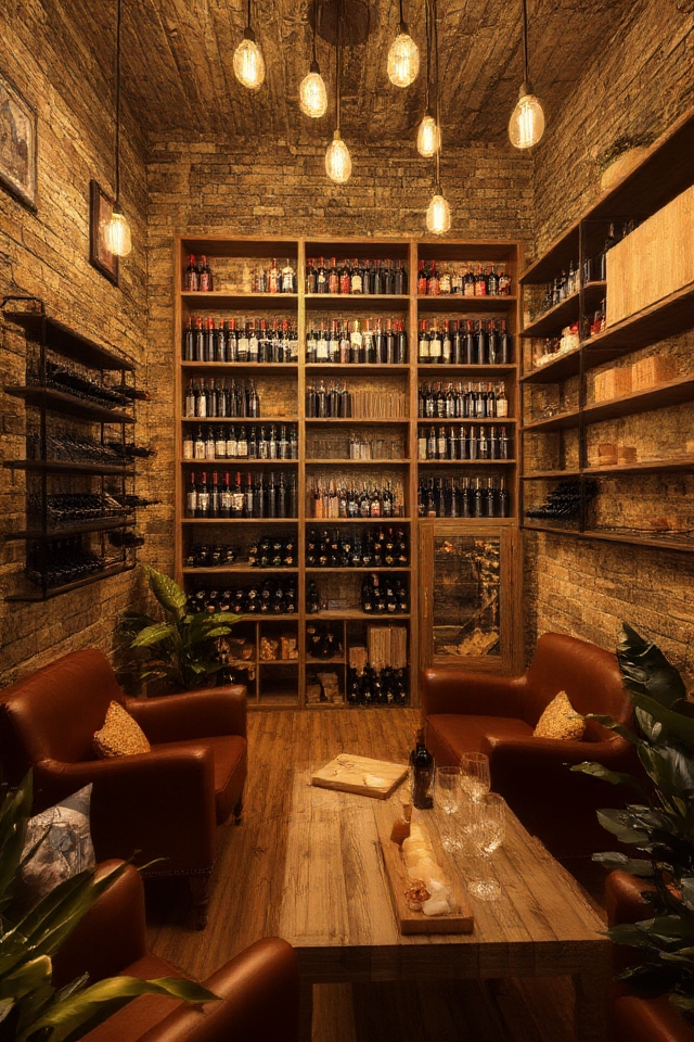 rustic wine cellar ambiance