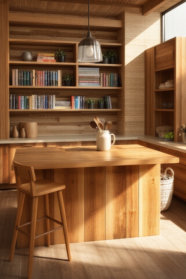 rustic wood kitchen elements