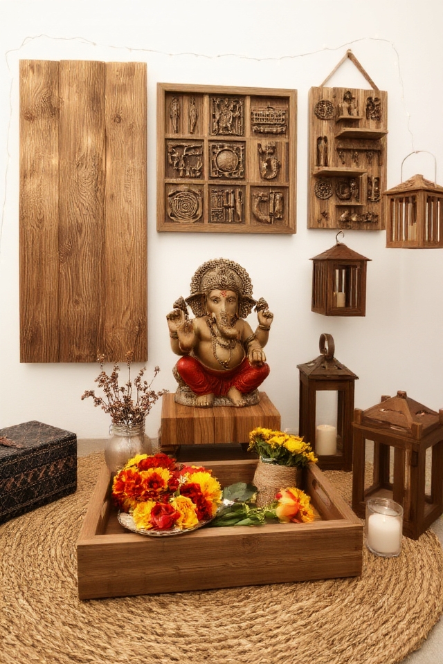 rustic wooden festival decor