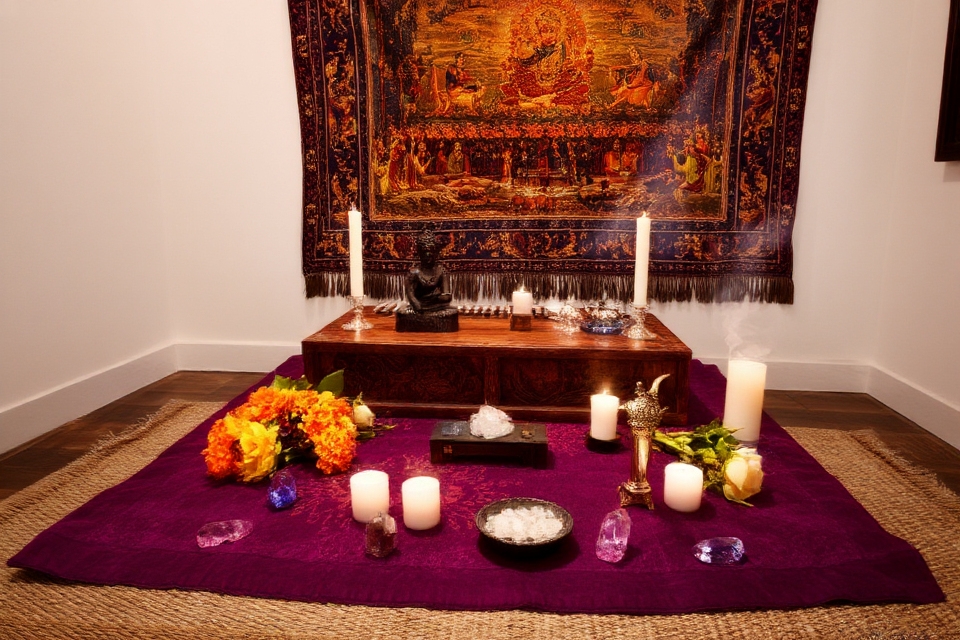 sacred altar for kirtan