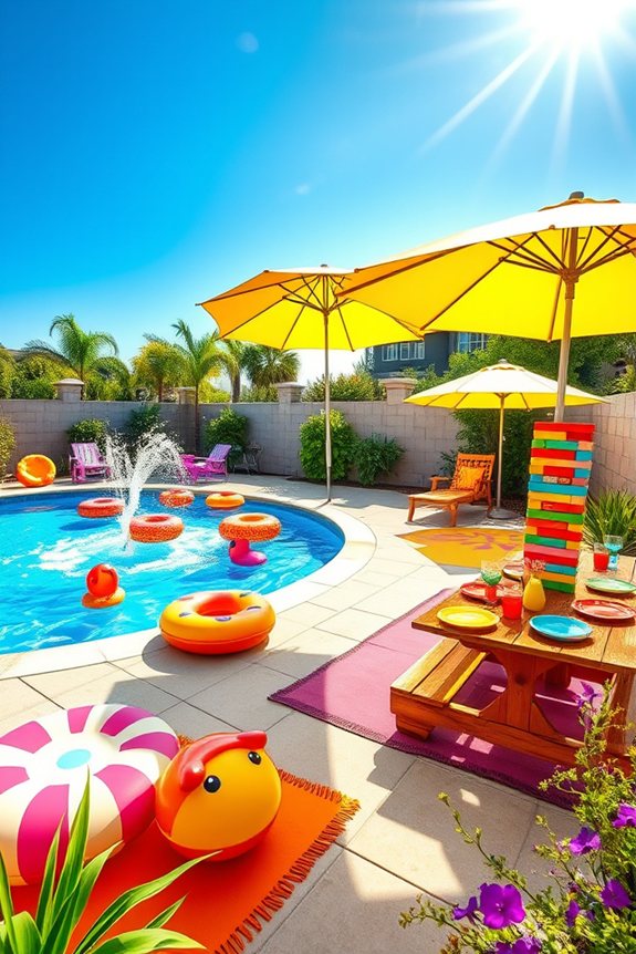 safe and vibrant poolside fun