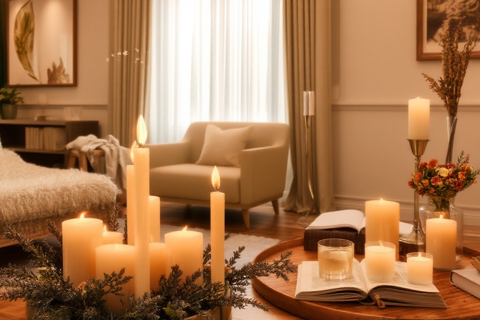 scented candles create ambiance