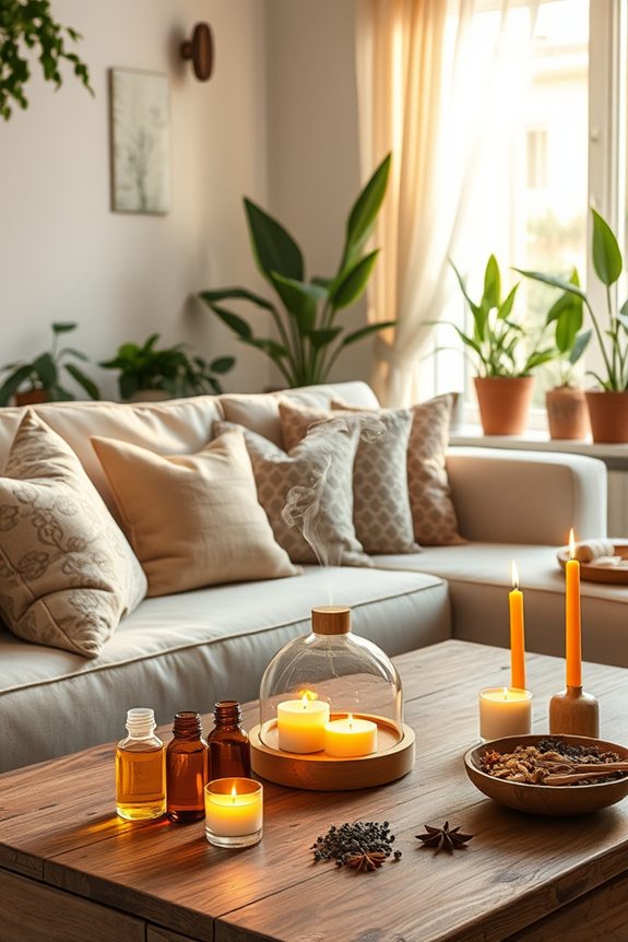 scented elements enhance ambiance