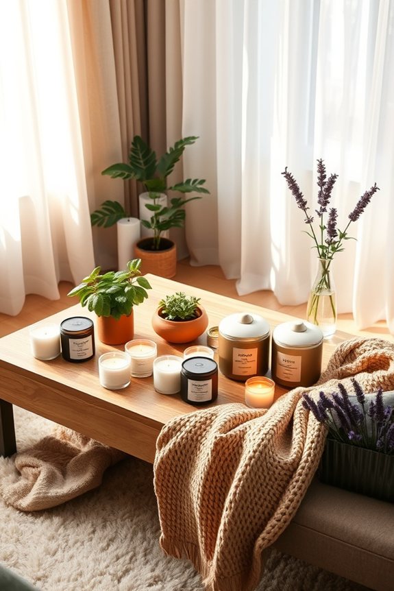 scented elements enhance atmosphere