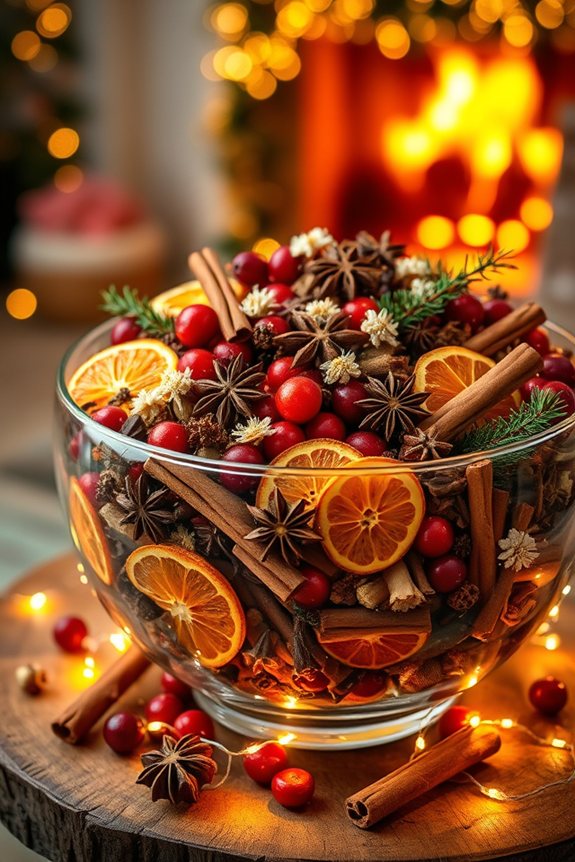seasonal aromatic potpourri displays