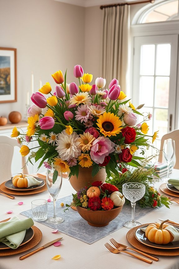 seasonal dining table arrangements