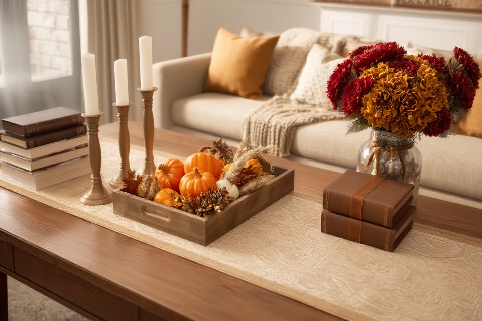 seasonal living room display