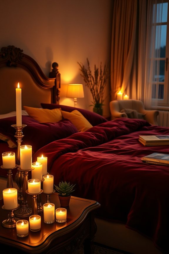 sensual atmosphere with candles