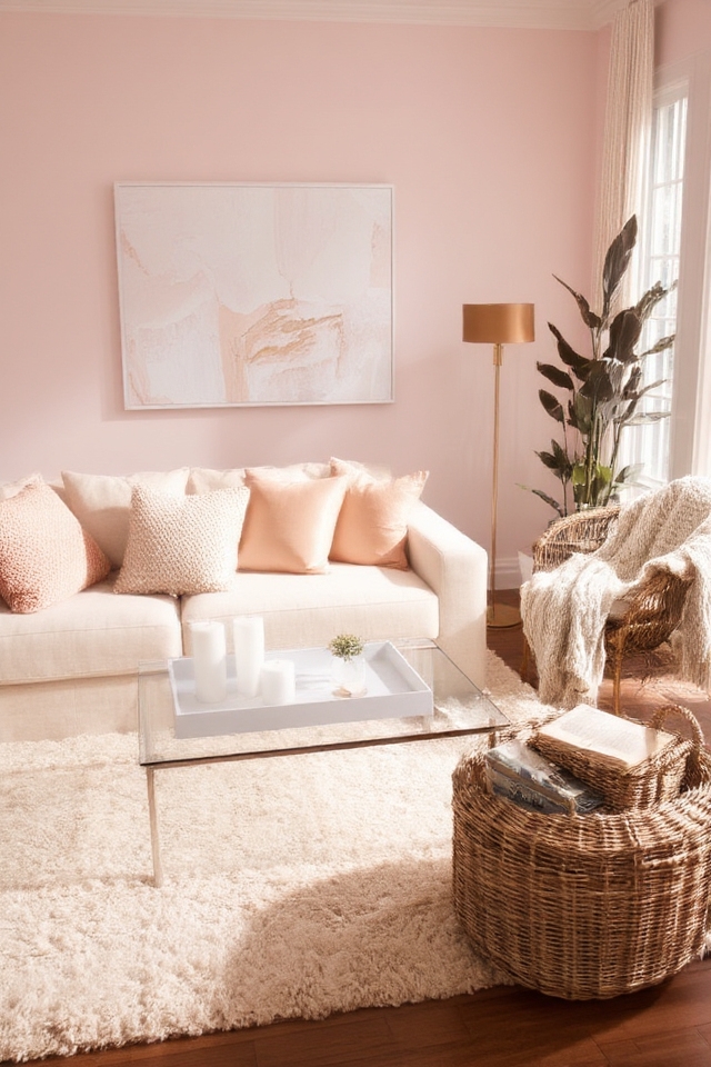 serene blush wall ambience