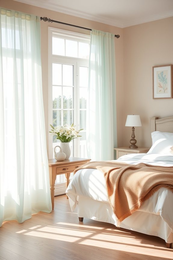 serene coastal bedroom ambiance