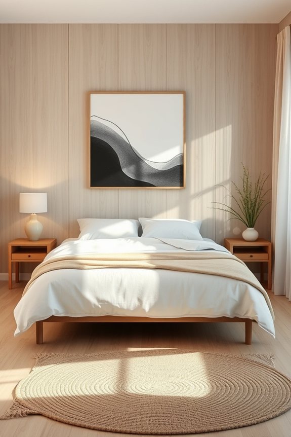 serene minimalist artwork integration