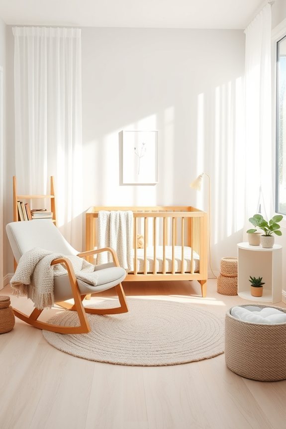 serene minimalist nursery design