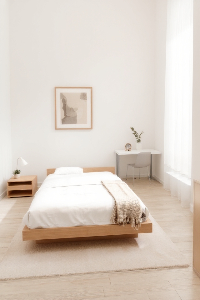 serene minimalistic bedroom design
