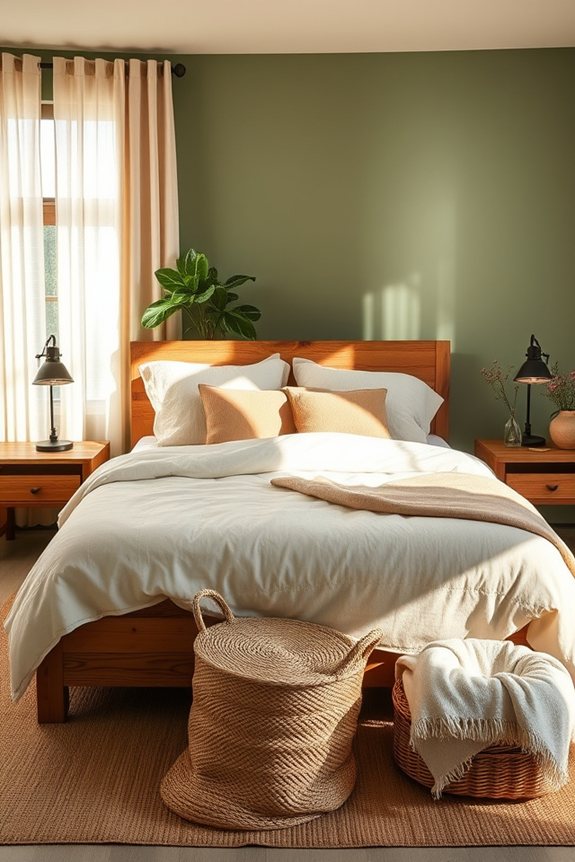 serene natural bedroom decor
