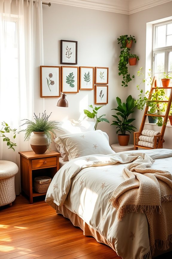 serene nature inspired bedroom design