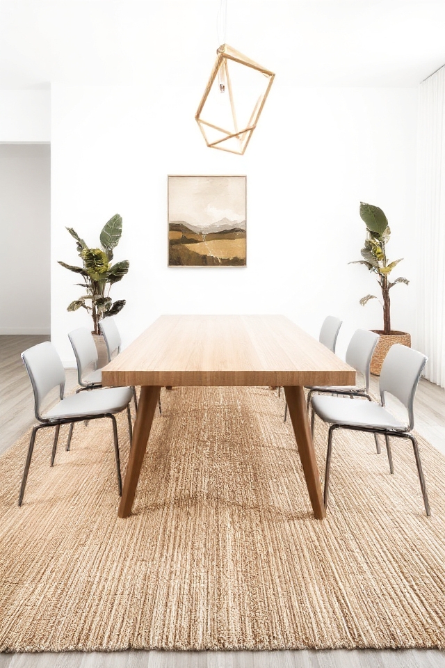 sleek functional minimalist dining