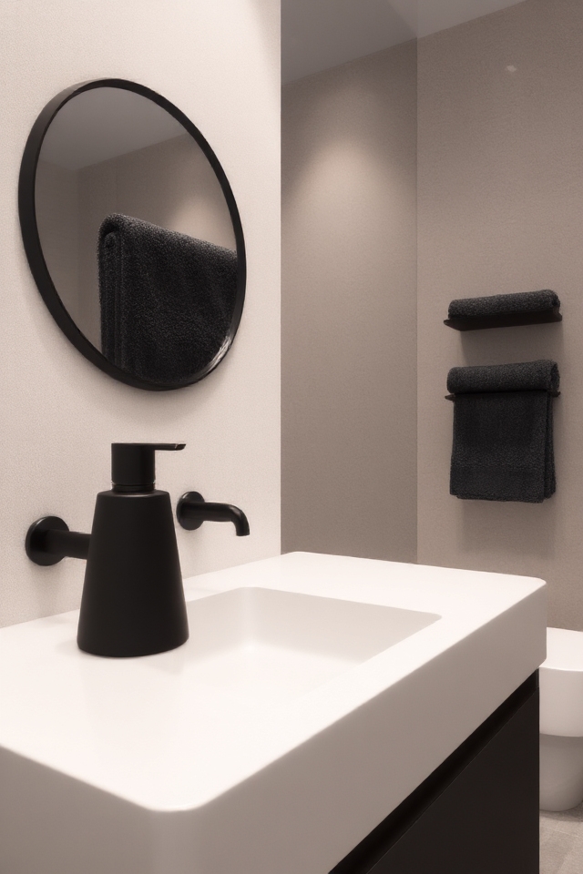 sleek minimalist black accessories