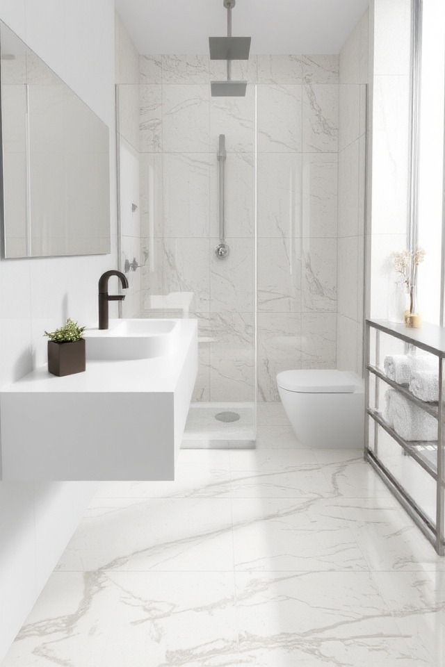 sleek modern bathroom fixtures