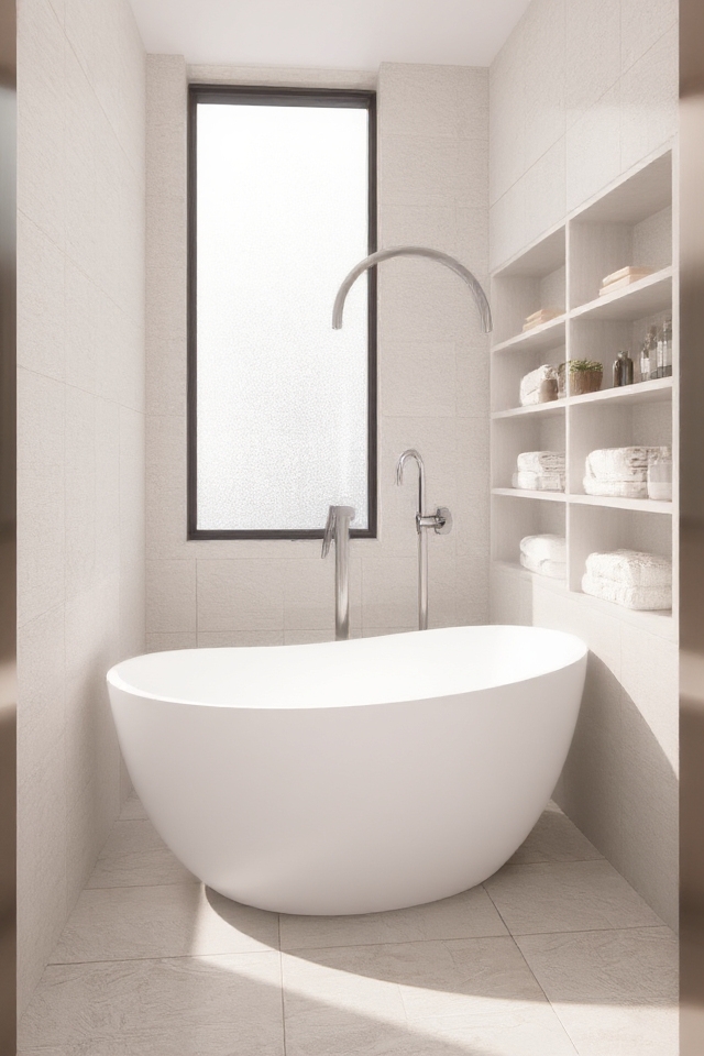 slim bathtub for narrow spaces