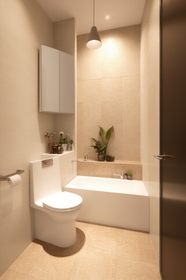 slim fixtures for bathrooms