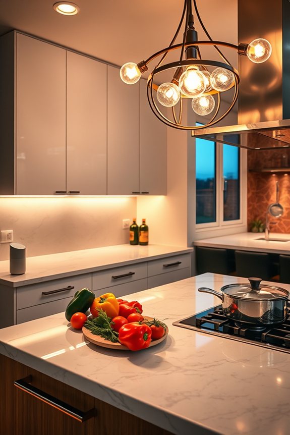 smart adjustable kitchen lighting