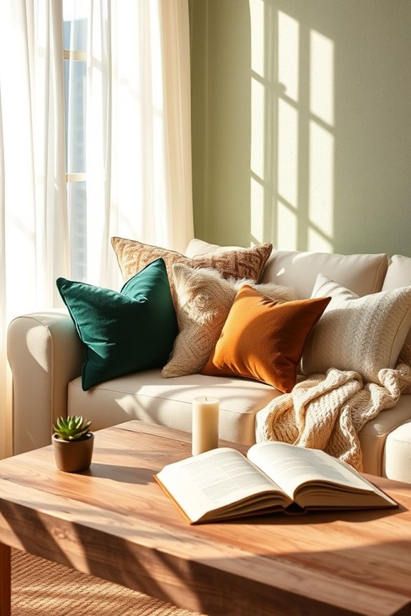soft cozy textured pillows
