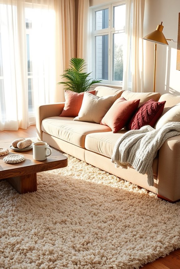 soft fabrics warm atmosphere
