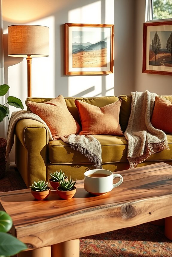 soft lighting earthy accents