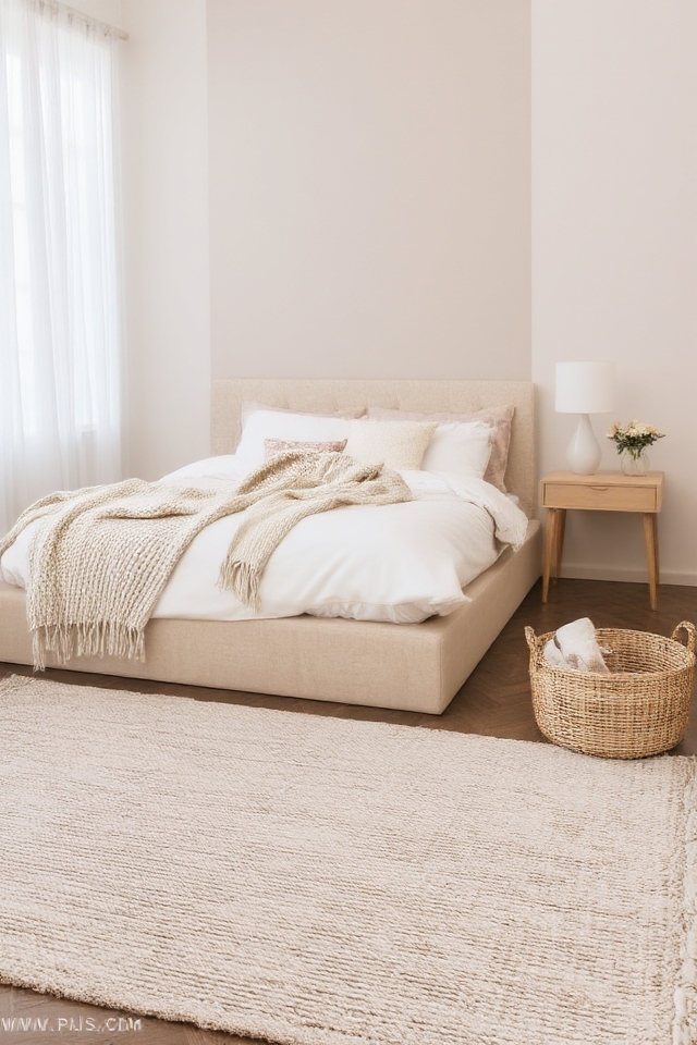 soft neutral cozy bedroom