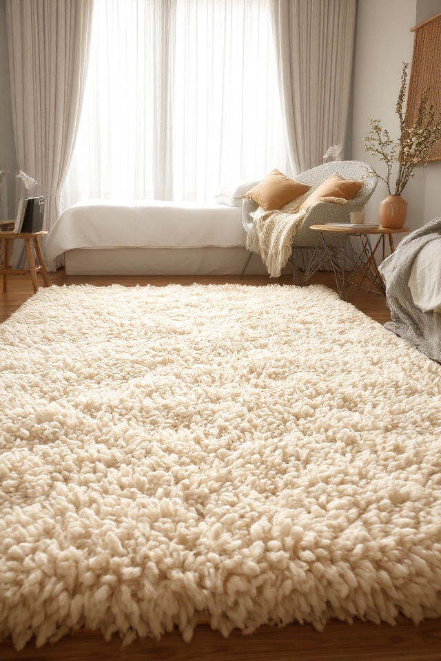 soft rugs enhance bedroom comfort