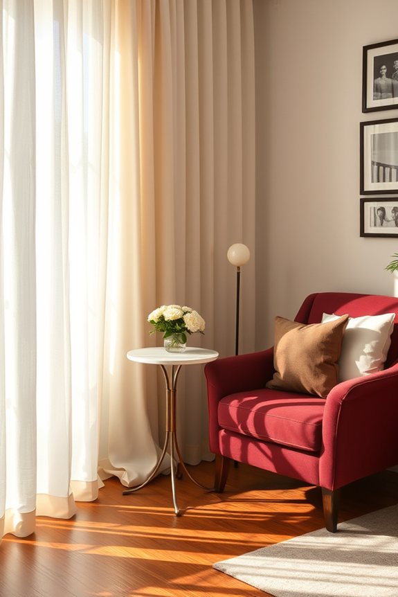 soft warm layered curtains