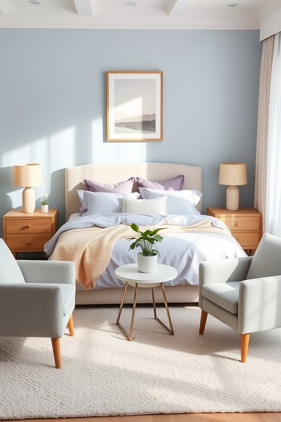 soothing color palette selection