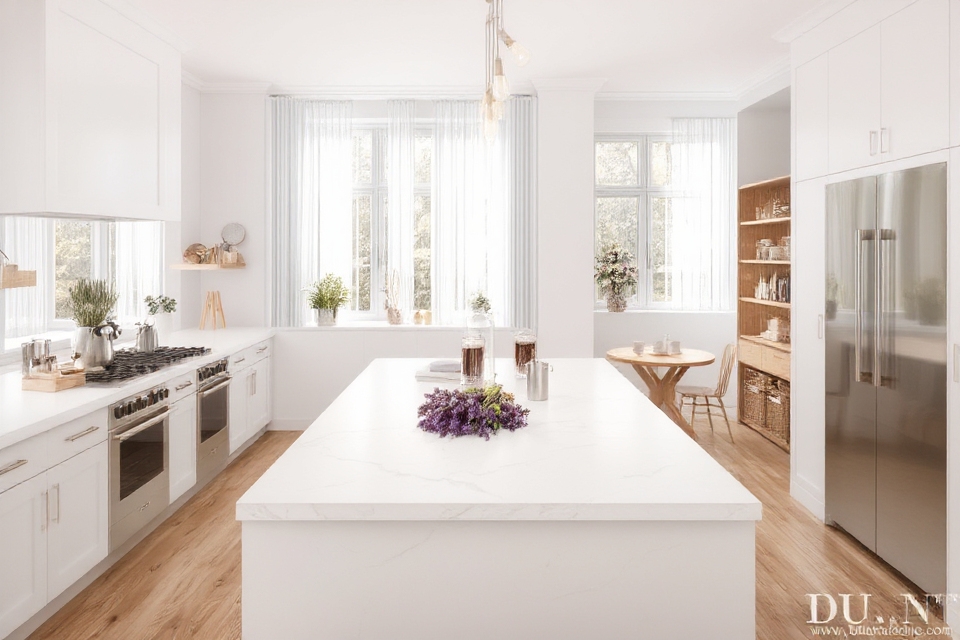 soothing lavender kitchen ambiance