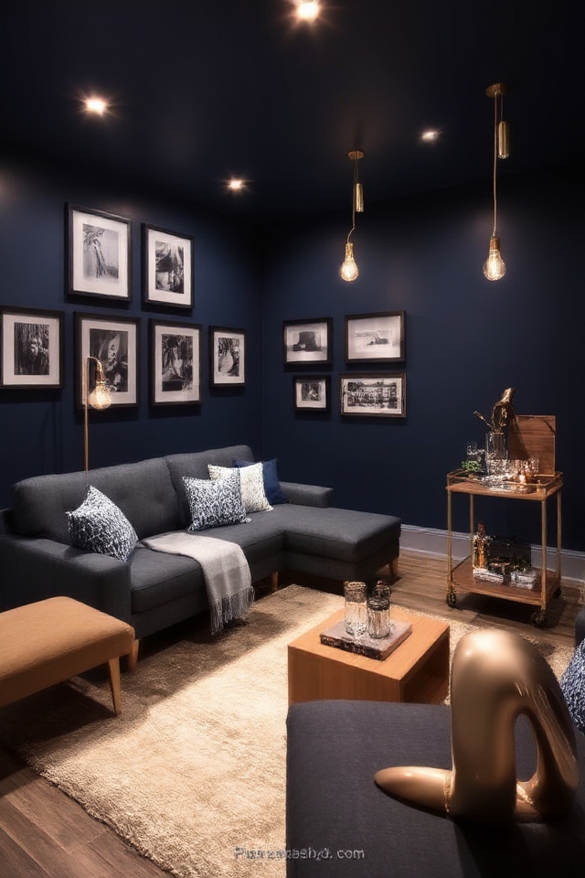 sophisticated cozy blue retreat