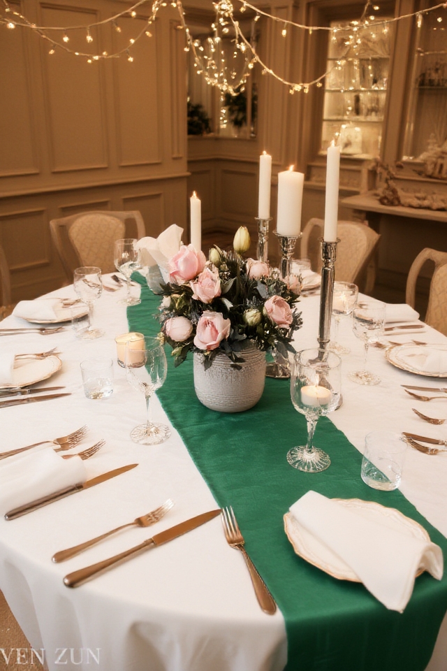 sophisticated dining ambiance created