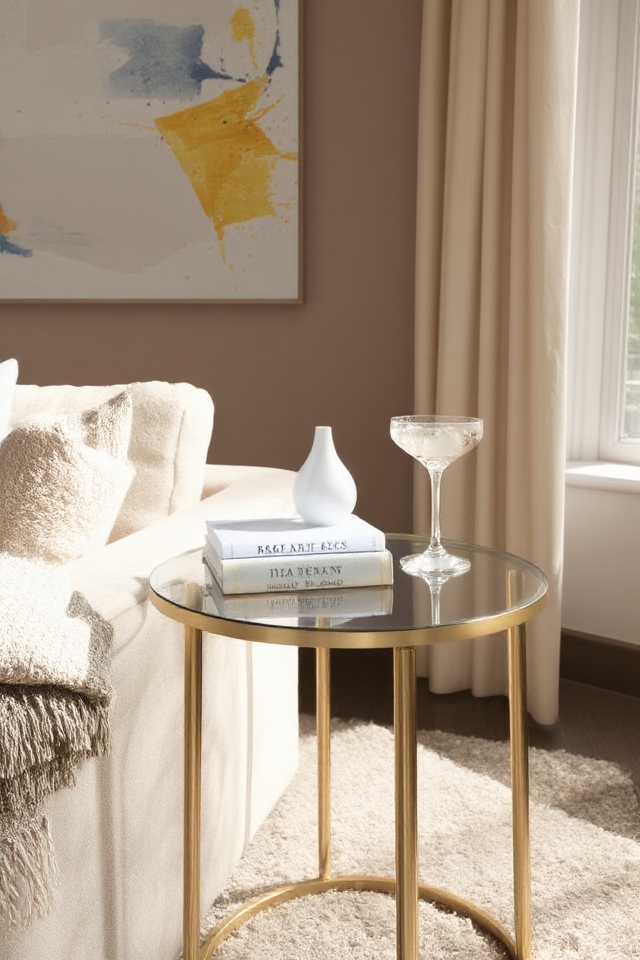 sophisticated transparent side table