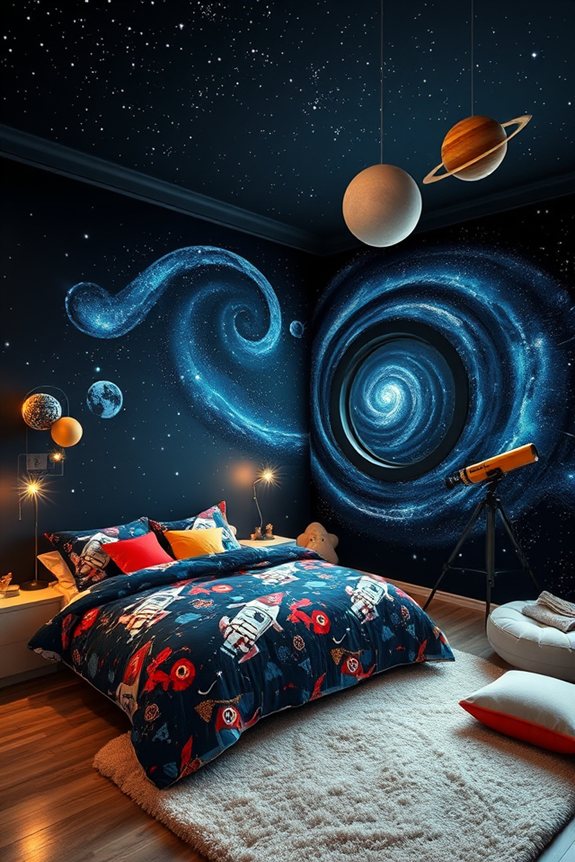 space themed children s bedroom design
